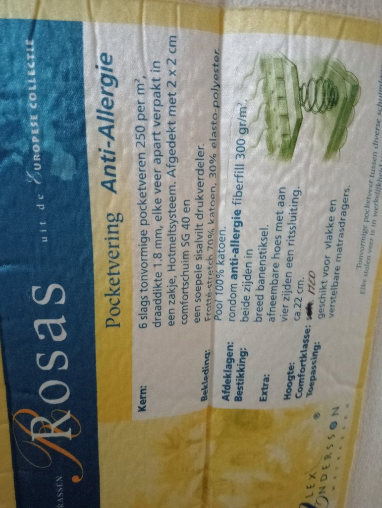 matras, Huis en Inrichting, Slaapkamer | Matrassen en Bedbodems, Ophalen, Gebruikt, Tweepersoons, 80 cm