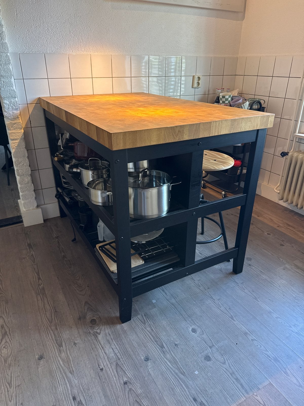 IKEA VADHOLMA keukeneiland inclusief twee krukjes, Ophalen, Overige typen, Hout, IKEA