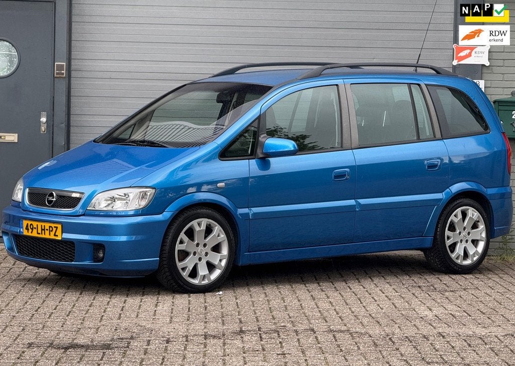 Opel Zafira 2.0-16V OPC, Voorwielaandrijving, 1998 cc, Zwart, Blauw