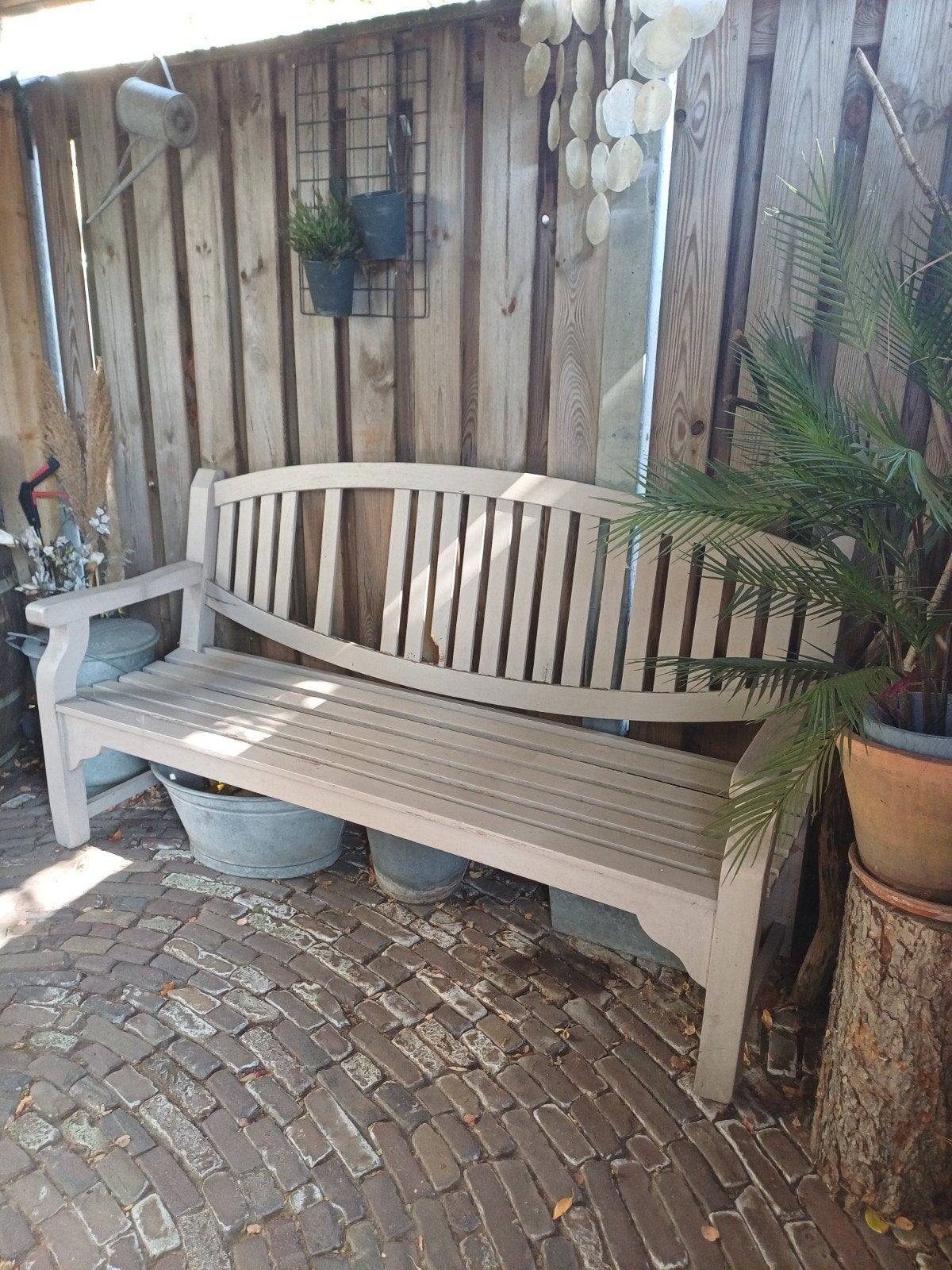 Houten Tuinbank, Tuin en Terras, Ophalen, Gebruikt, Hout