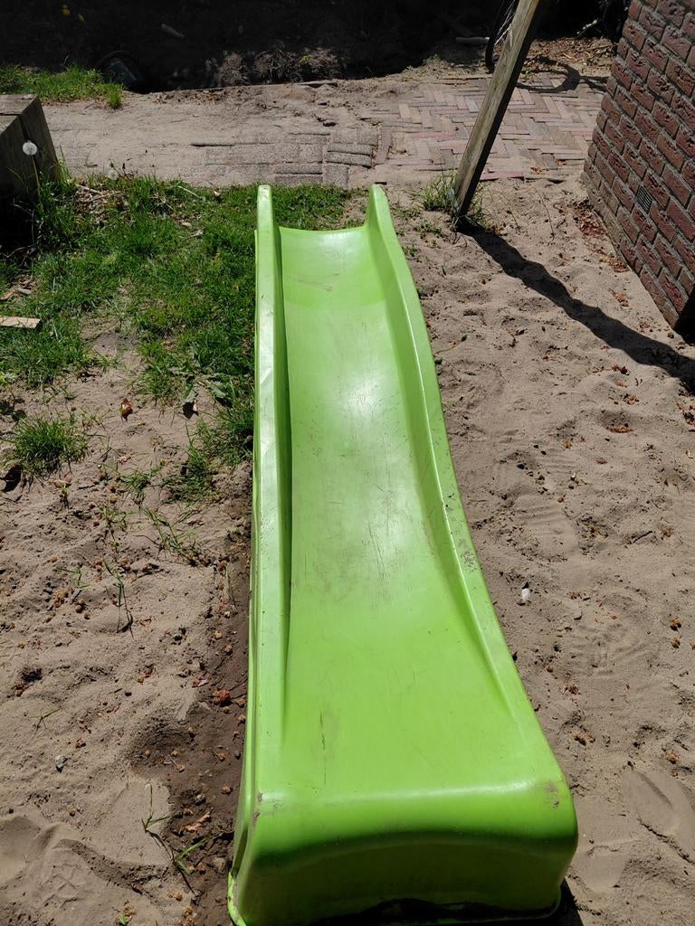 Appel groene glijbaan 150 cm met waterslangaansluiting, Ophalen of Verzenden, Gebruikt, Glijbaan