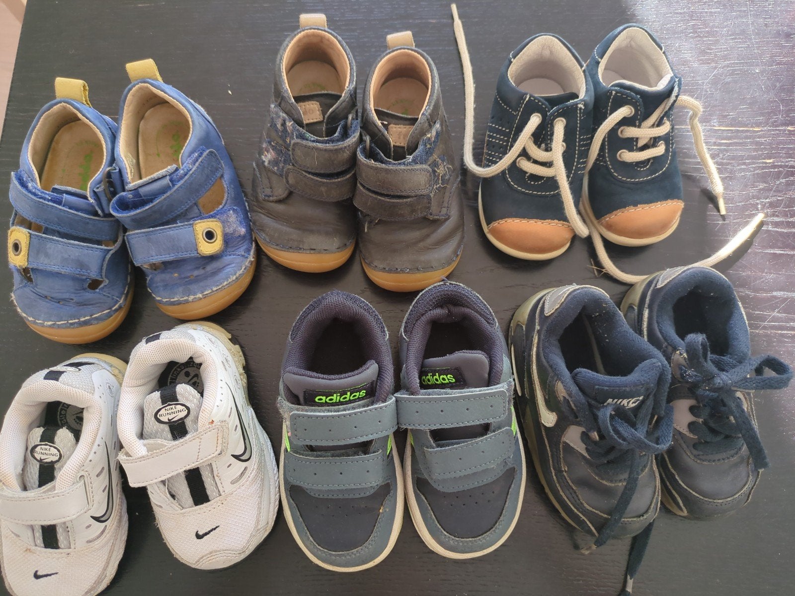 gratis 6 paar baby schoenen 19 t/m 22 (Nike, Adidas, enz), Ophalen, Gebruikt, Nike, Adidas, Kiekeboe, Schoenen