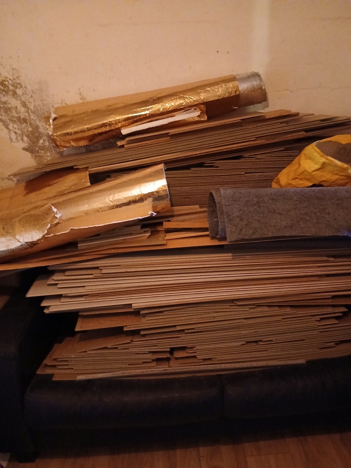 Gratis vloer met ondervloer., Doe-het-zelf en Verbouw, Ophalen, Gebruikt, 50 tot 150 cm, 10 m² of meer