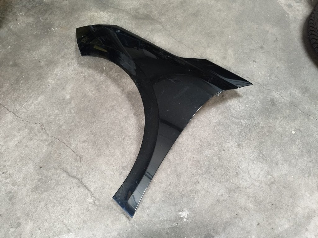 linker voorscherm spatbord links opel corsa F zwart metallic, Ophalen, Gebruikt, Spatbord, Voor