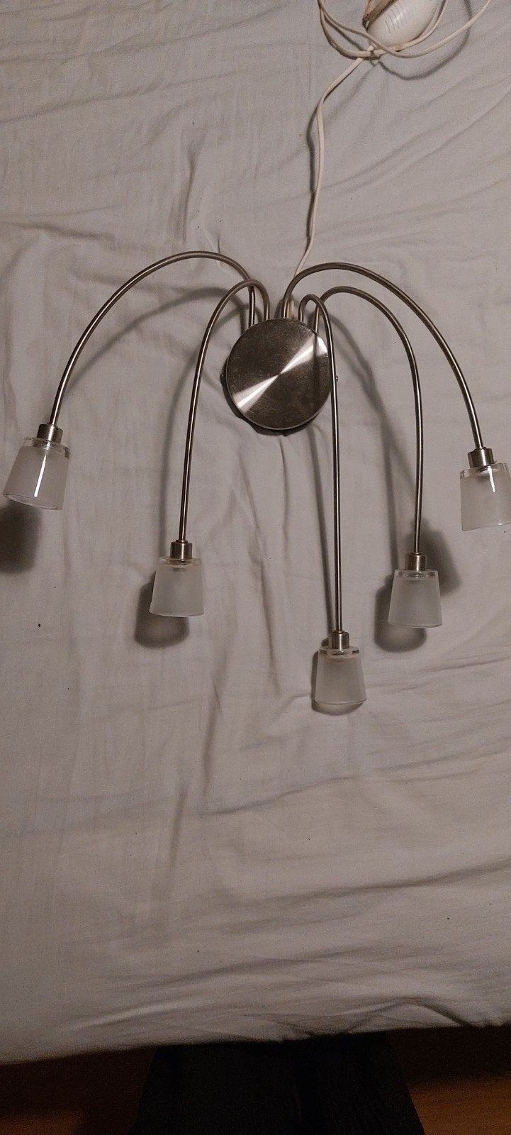 ikea kryssbo 5 armige wandlamp met dimmer  in prima staat, Ophalen of Verzenden, Zo goed als nieuw