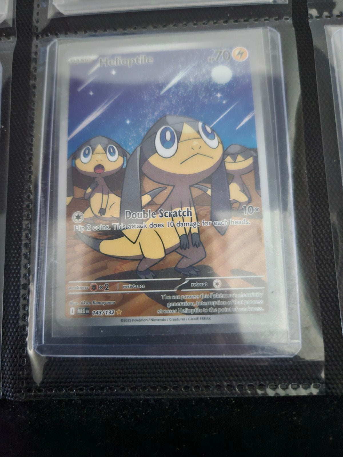 Pokemon Helioptile 143/142 Mega Evolution, Ophalen of Verzenden, Zo goed als nieuw, Losse kaart, Foil