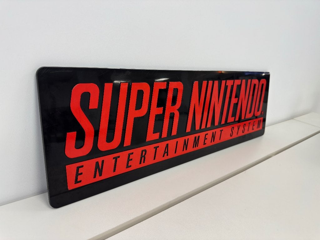 Super Nintendo Entertainment System Store Display Sign, Spelcomputers en Games, Avontuur en Actie, Gebruikt, 1 speler, Ophalen of Verzenden