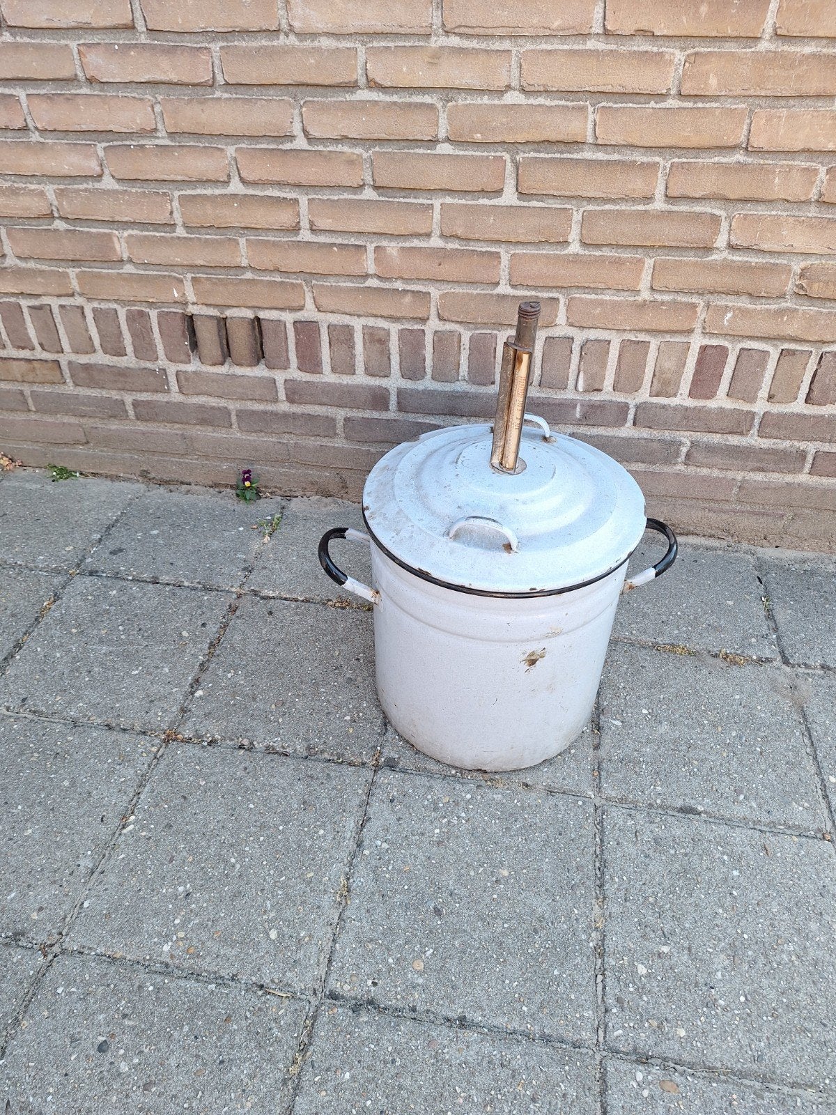 oude weckketel met thermometer, Tuin en Terras, Ophalen, Gebruikt