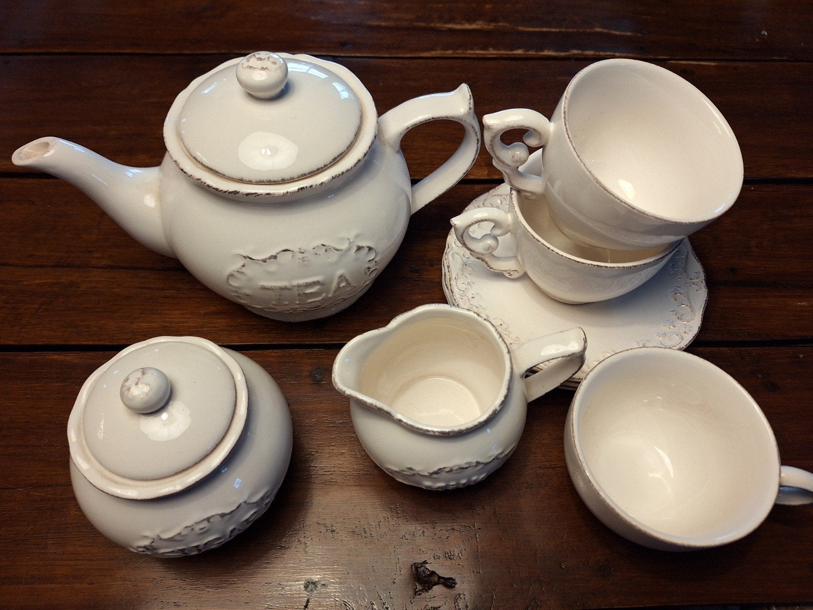 Prachtig Vintage Theeservies - Compleet en Zo Goed als Nieuw, Keramiek, Vintage, Ophalen of Verzenden, Zo goed als nieuw