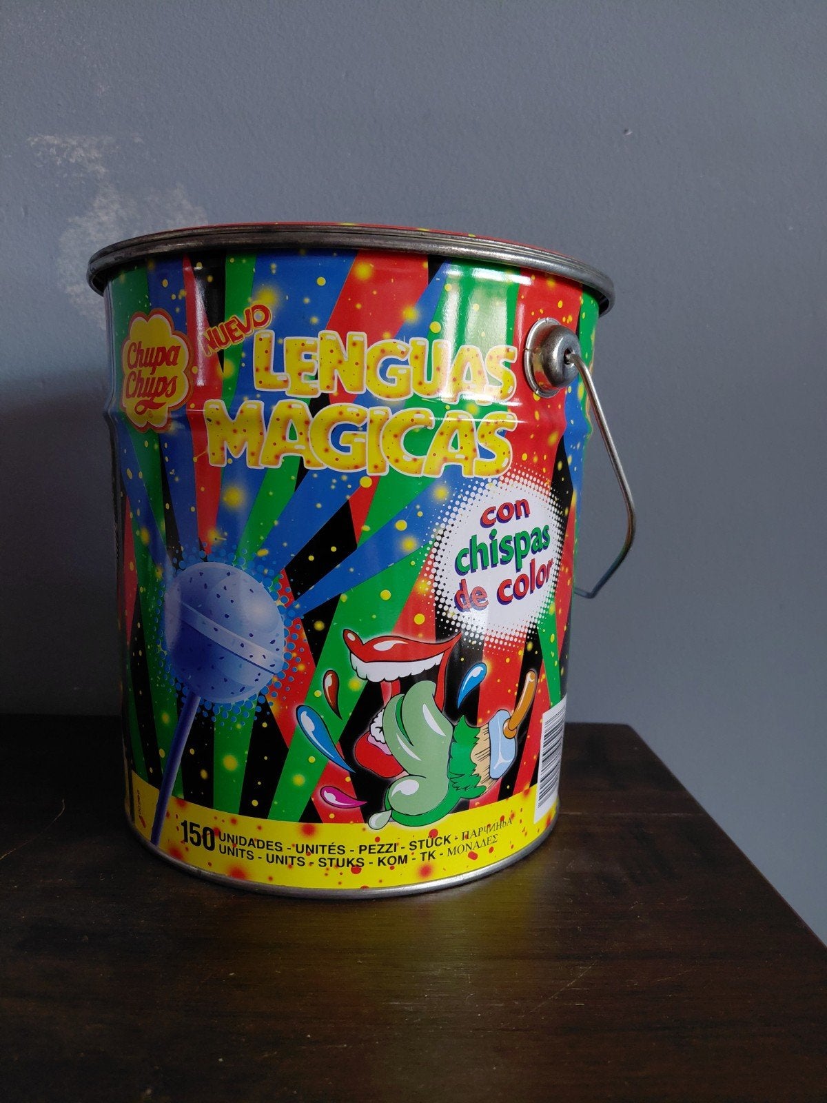Vintage Chupa Chups Metalen Lolly Emmer (Jaren '90)., Verzamelen, Ophalen of Verzenden, Zo goed als nieuw, Overige, Overige merken