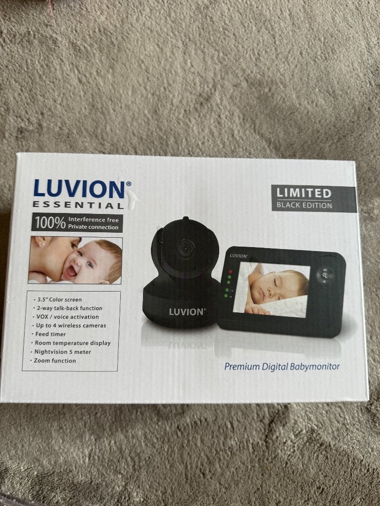 Luvion Essential Limited Black Edition babyfoon, Ophalen of Verzenden, Zo goed als nieuw, Minder dan 100 meter, Camera