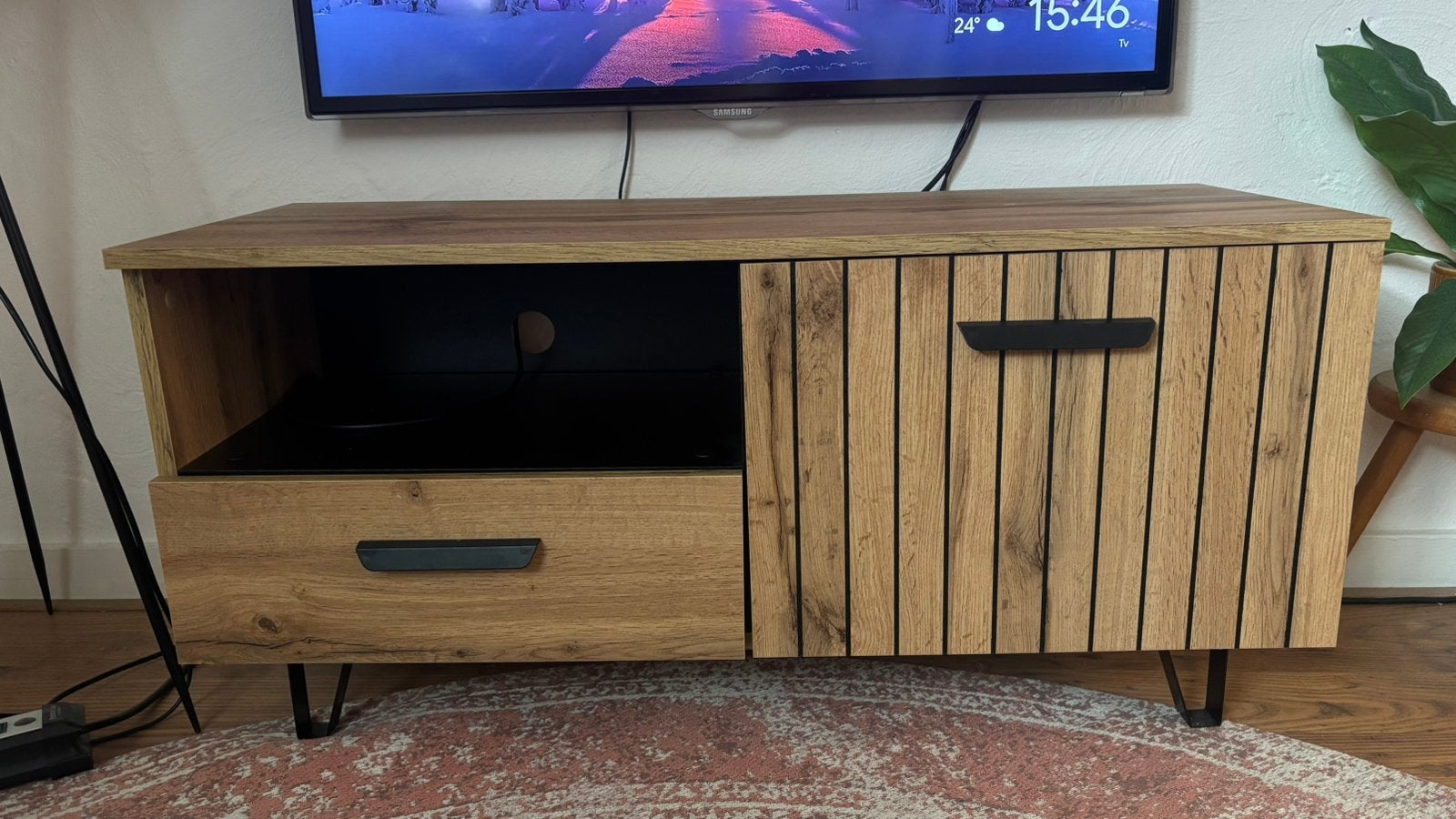 Tv meubel bruin Vicco 1 meter, Ophalen, 100 tot 150 cm, Nieuw, Minder dan 100 cm