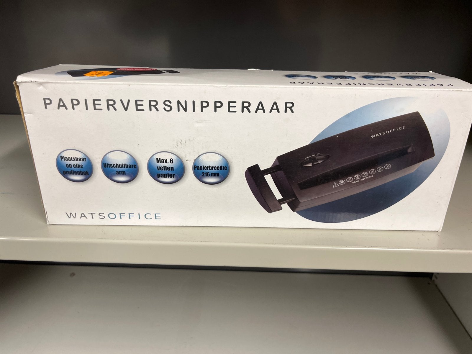 WatsOffice Papierversnipperaar - Compact en Efficiënt, Ophalen of Verzenden
