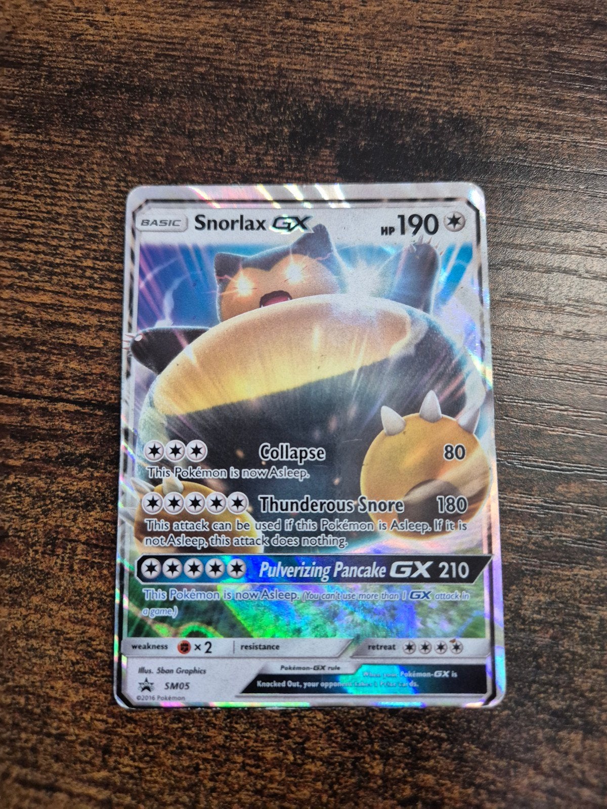 Pokémon Kaart Snorlax GX SM05 Full Art Holo, Ophalen of Verzenden, Zo goed als nieuw, Losse kaart, Foil