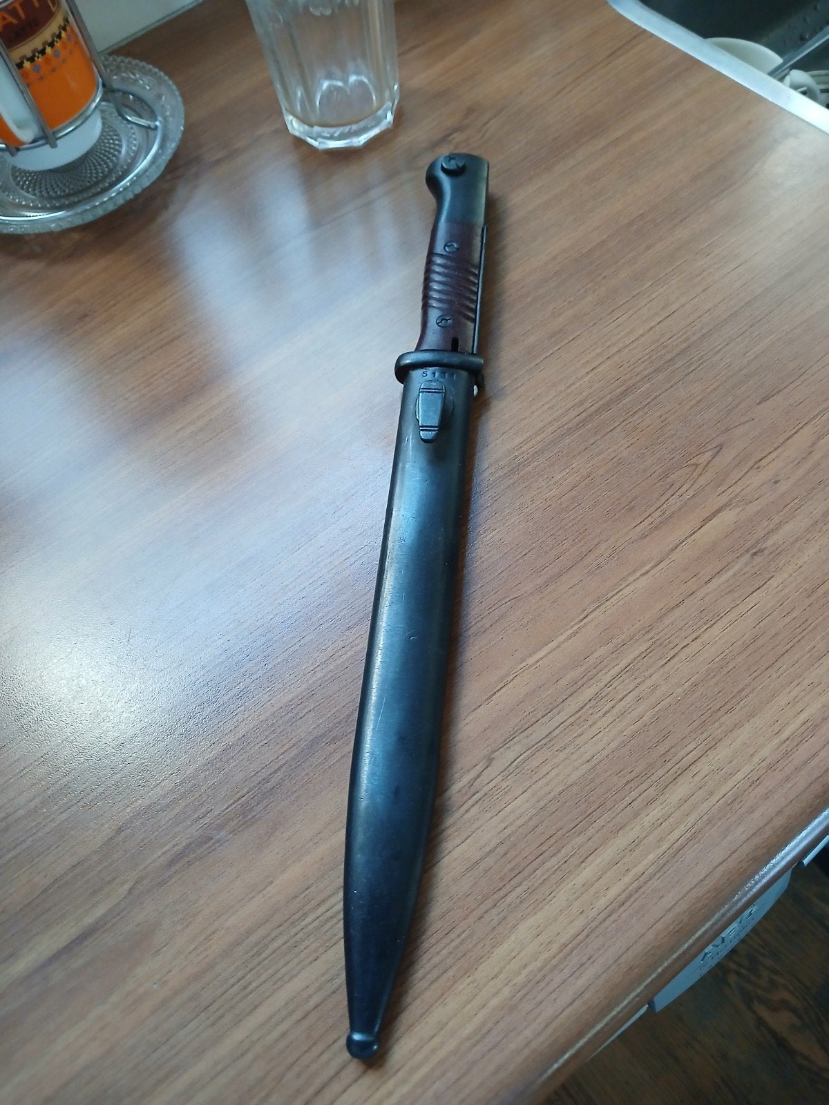 Gave Duitse K98 bajonet in het vet 1938, Verzamelen, Ophalen of Verzenden, Duitsland, Mes of Dolk