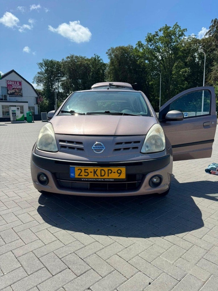 Nissan Pixo 1.0 50KW 5D 2009 Beige, Auto's, Voorwielaandrijving, Euro 5, Stof, 200 kg