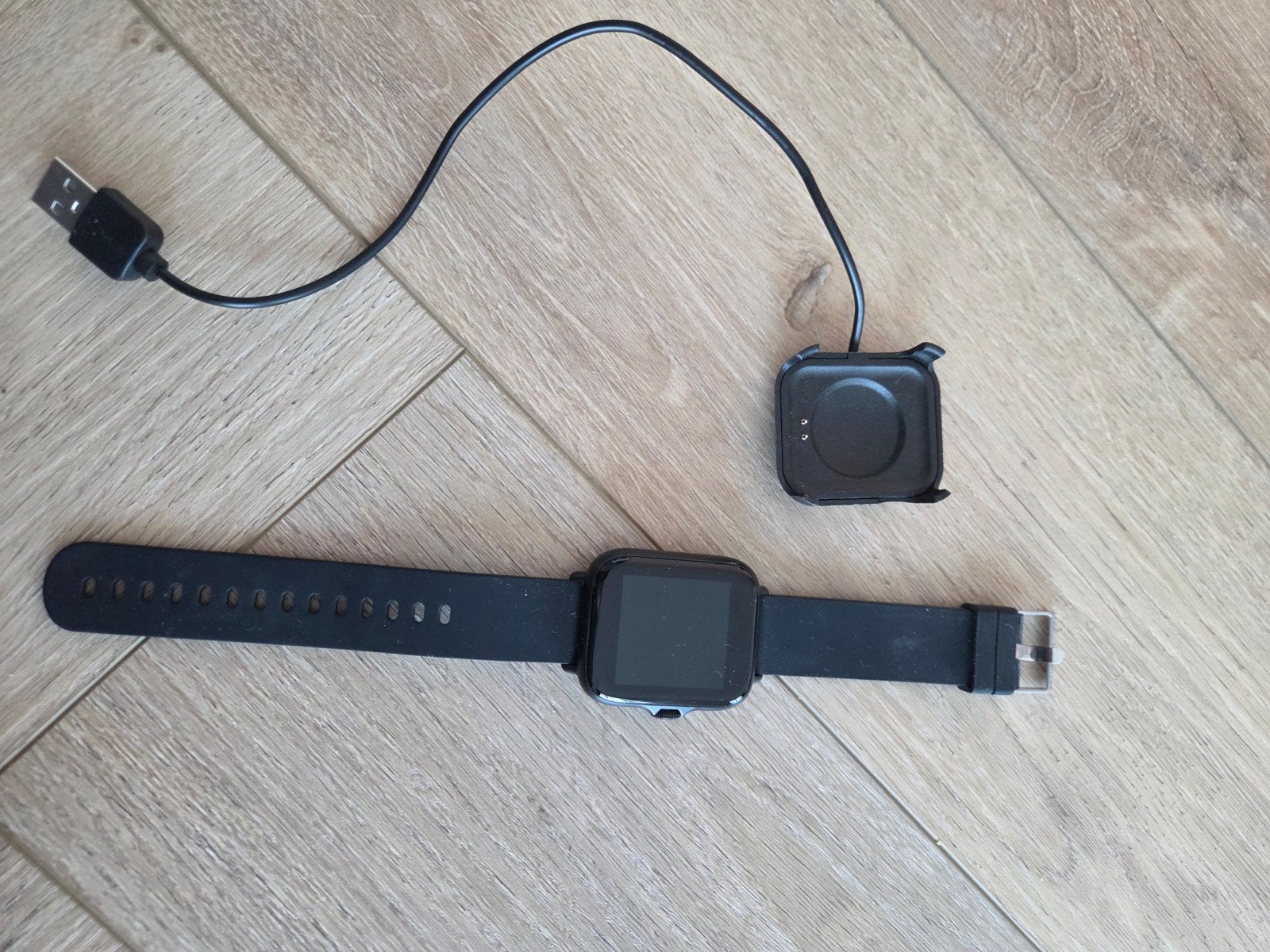 Denver Sport Smartwatch SWC-157ACMK2 met Bluetooth, Gebruikt, Hartslag, Zwart, Ophalen of Verzenden