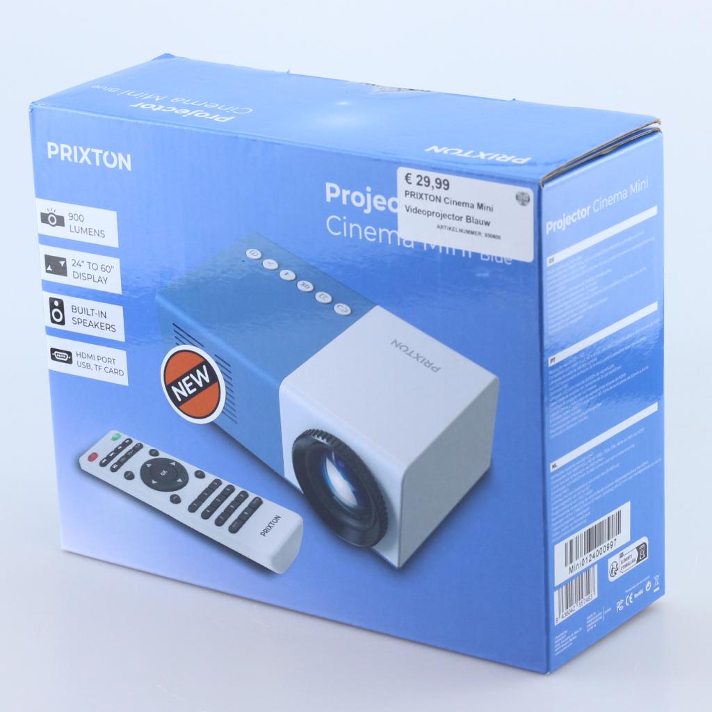 PRIXTON Cinema Mini Videoprojector Blauw Nieuw, Flex Ltd., Nieuw, https://flex.com/contact-us, Nobelstraat 10, 5807 GA Oostrum LB, Limburg, Nederland