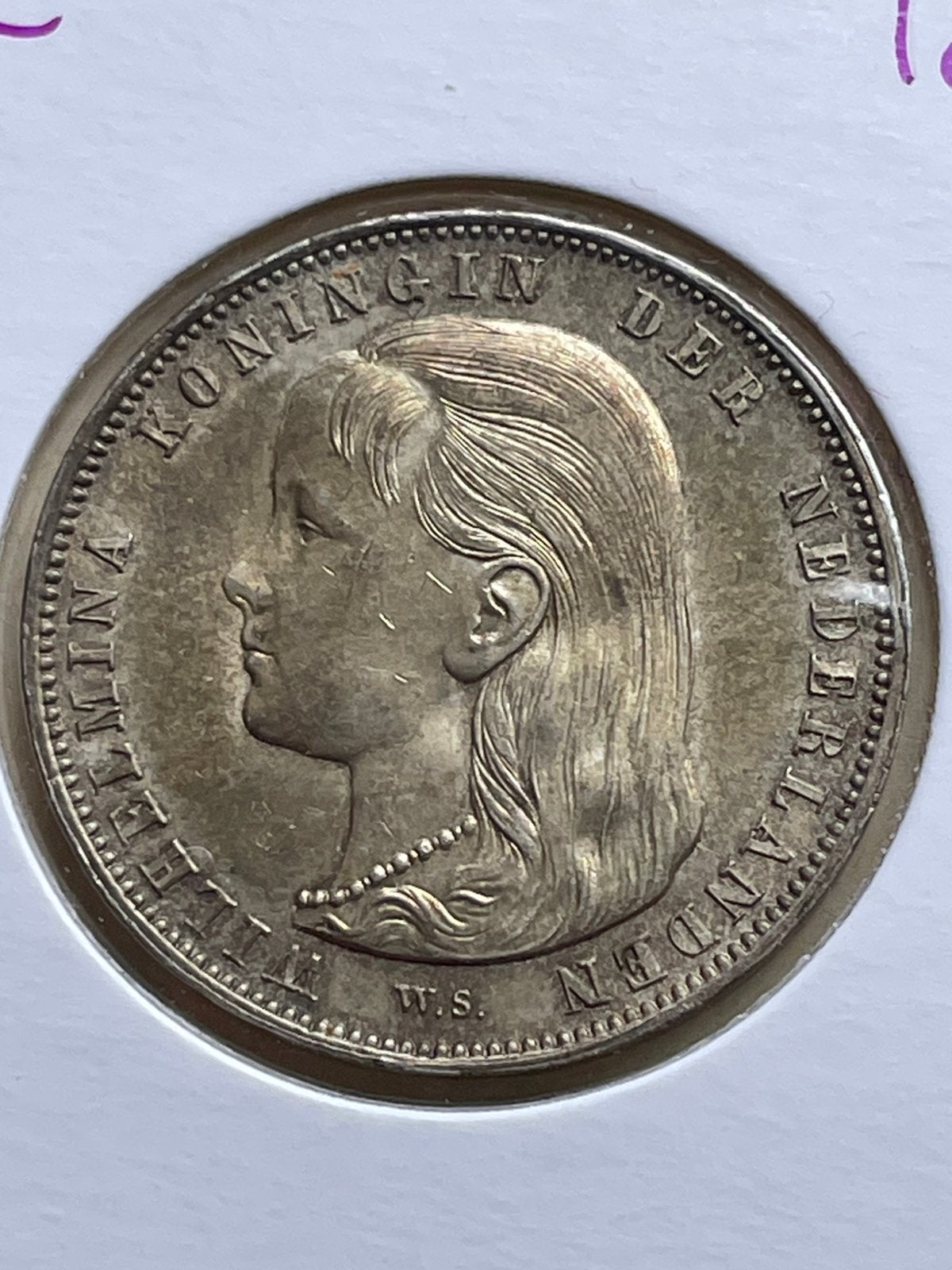 Gulden 1892 circa fdc met hele mooie patina, Verzenden, Koningin Wilhelmina, 1 gulden