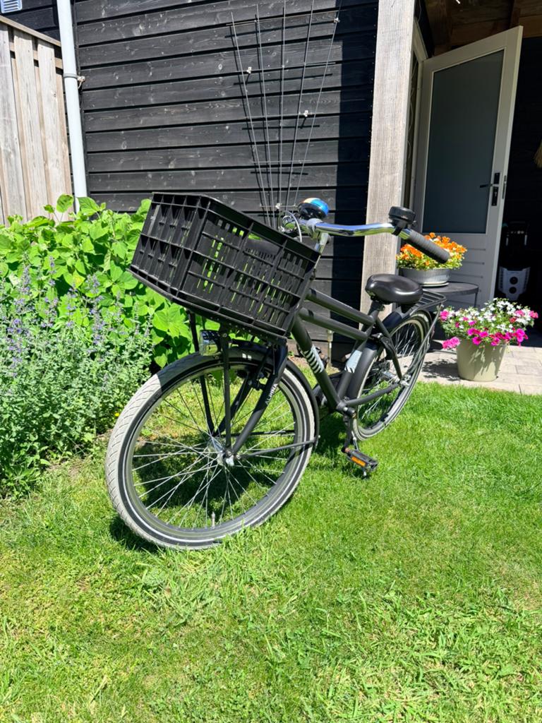 Stoere en zeer. Mooie zwartgrijze Alpina cargo fiets te koop, Ophalen, Zo goed als nieuw, 20 inch of meer