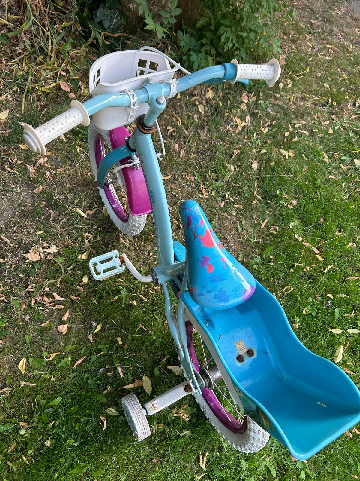 Frozen kinderfiets met zijwieltjes (14inch), Ophalen, Terugtraprem, Zijwieltjes, Gebruikt