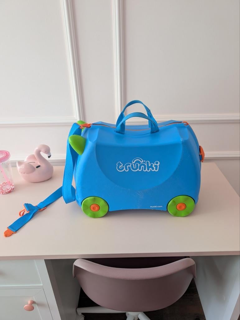 Trunki Koffer Blauw, Sieraden, Tassen en Uiterlijk, Koffers, Ophalen of Verzenden, Hard kunststof, Minder dan 50 cm, Minder dan 35 cm