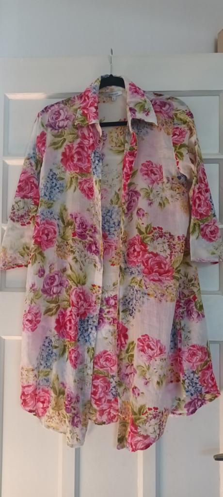 Otra Cosa Bloemenprint Blouse - Maat L, 100% Katoen, Maat 42/44 (L), Ophalen of Verzenden, Zo goed als nieuw, Otra Cosa