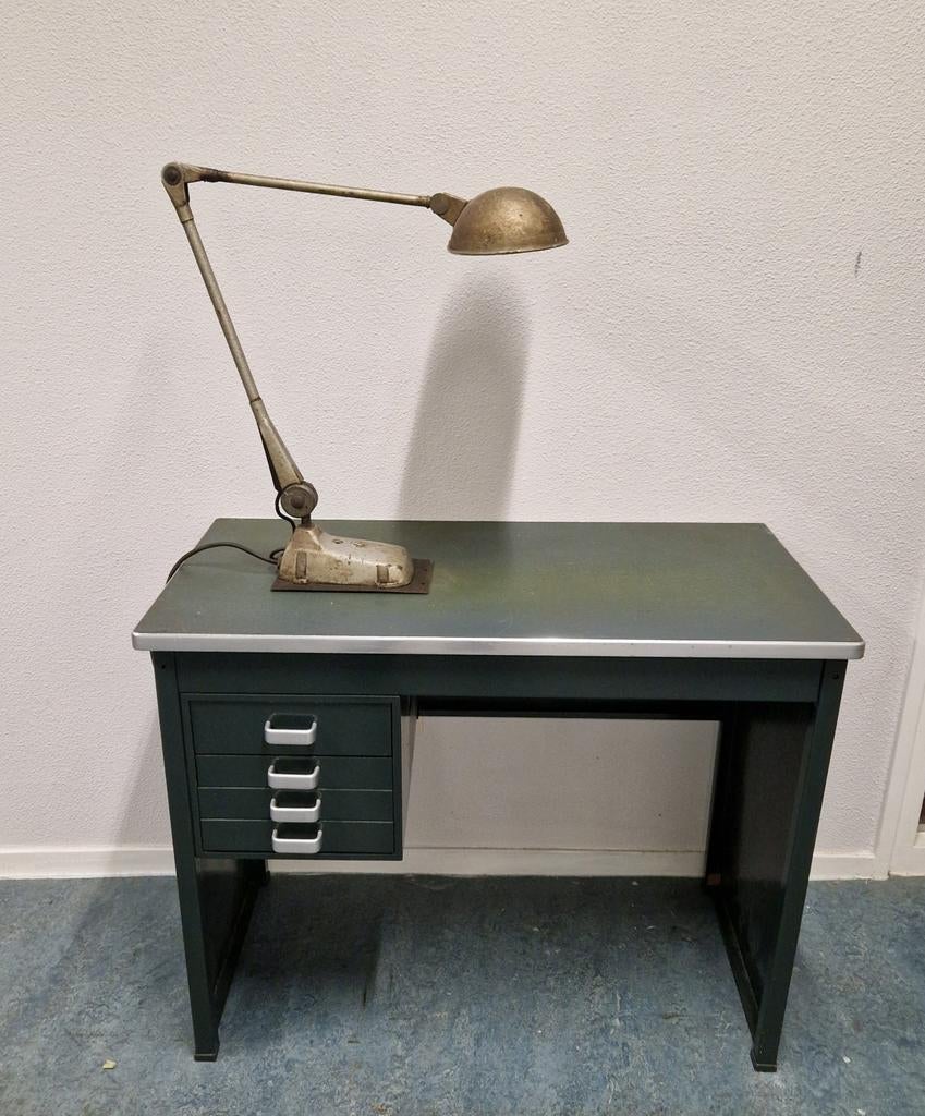 Antieke werklamp Ernst Rademacher bureaulamp lamp vintage, Antiek en Kunst, Ophalen of Verzenden