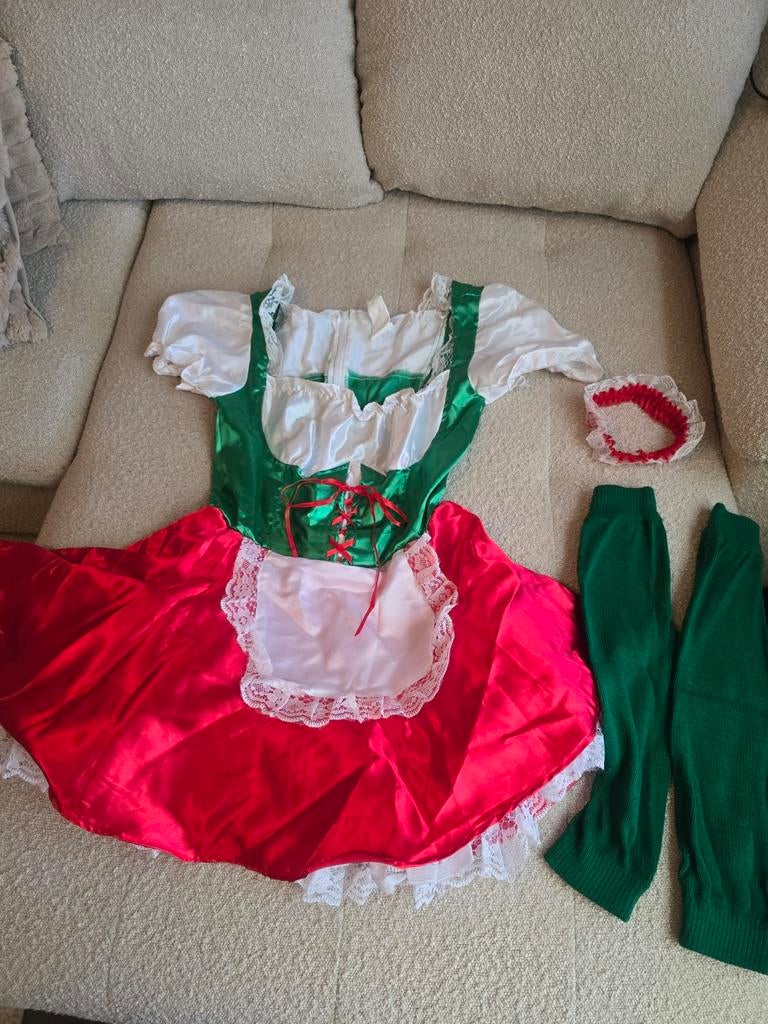 Zgan carnavalsjurk Dirndl meisje mt M incl accessoires, Ophalen of Verzenden, Zo goed als nieuw, Maat 38/40 (M), Overige thema's