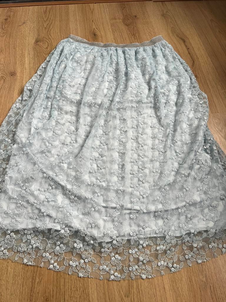 Sey studio lichtblauwe kant kanten rok xxl, Blauw, Maat 46/48 (XL) of groter, Ophalen of Verzenden, Zo goed als nieuw