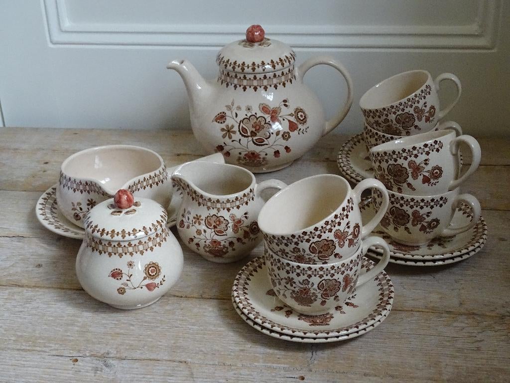 Servies, Johnson Bros, OLD GRANITE, als nieuw, Ophalen of Verzenden