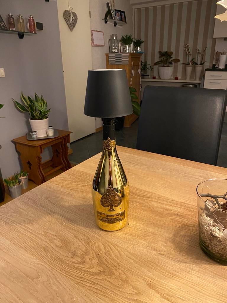 Armand de brignac flessenlamp, Ophalen of Verzenden, Modern, Minder dan 50 cm, Glas
