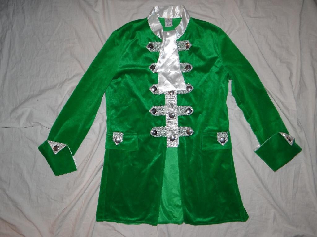 Mooie groen/zilver/witte MARKIES/LAKEIEN jas - Carnavals tip, Kleding | Dames, Carnavalskleding en Feestkleding, Gedragen, Kleding