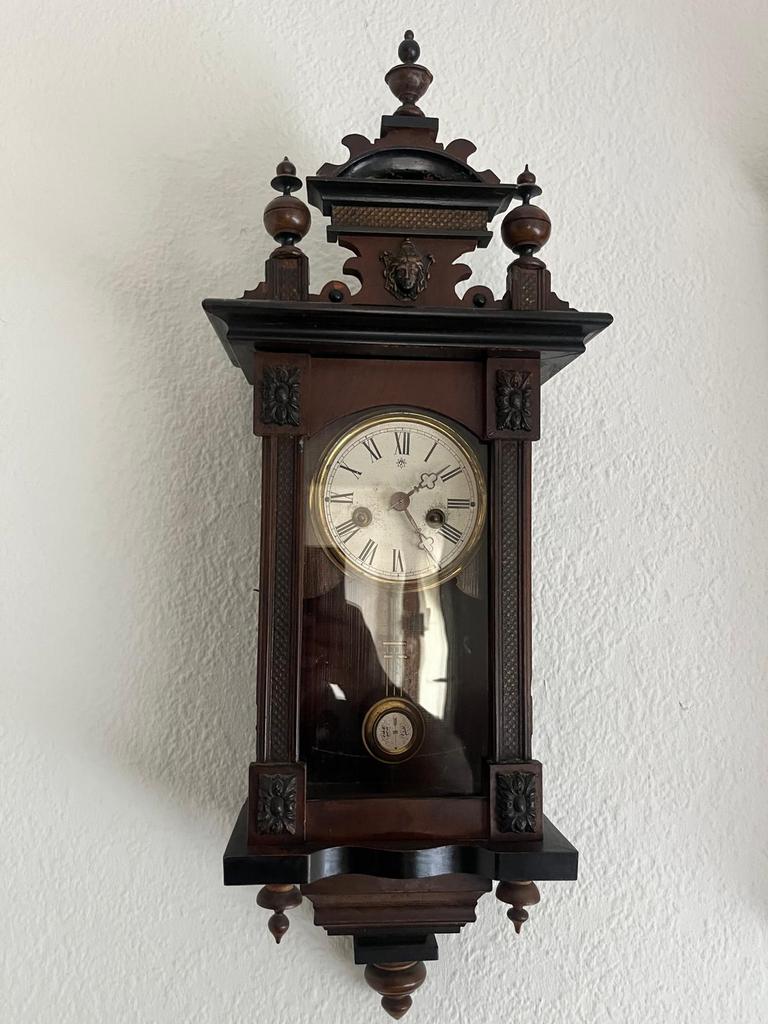 Antieke houten staartklok, Antiek en Kunst, Antiek | Klokken, Ophalen