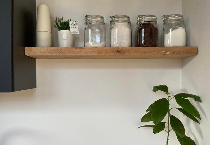 🪵RUSTIEK Massief eiken wandplank - verlichting - boomstam, Huis en Inrichting, Ophalen, Nieuw
