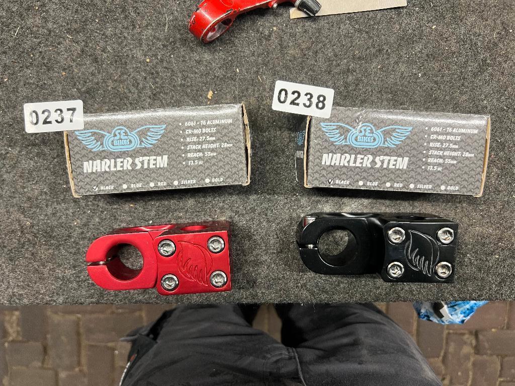 SE Bikes BMX stuurpen rood en zwart 1 1/8 A-Head 55mm, Ophalen of Verzenden, Nieuw, Stuur