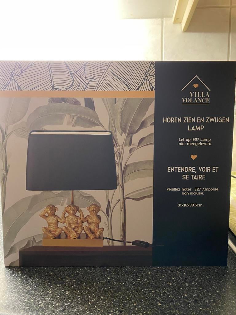 Horen zien & zwijgen lamp, Antiek en Kunst, Ophalen