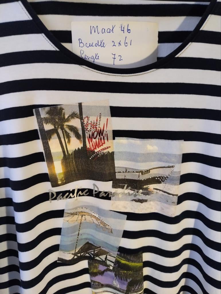 Mooi shirt van Gerry Weber maar 46, Wit, Maat 46/48 (XL) of groter, Ophalen of Verzenden, Zo goed als nieuw