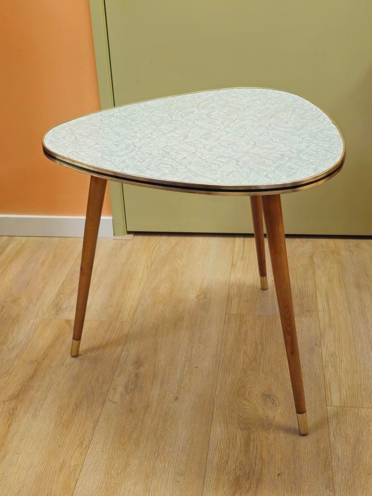 Vintage Formica Salontafel Bijzettafel Plantentafel, Huis en Inrichting, Tafels | Bijzettafels, Ophalen of Verzenden, Nvt, Overige vormen