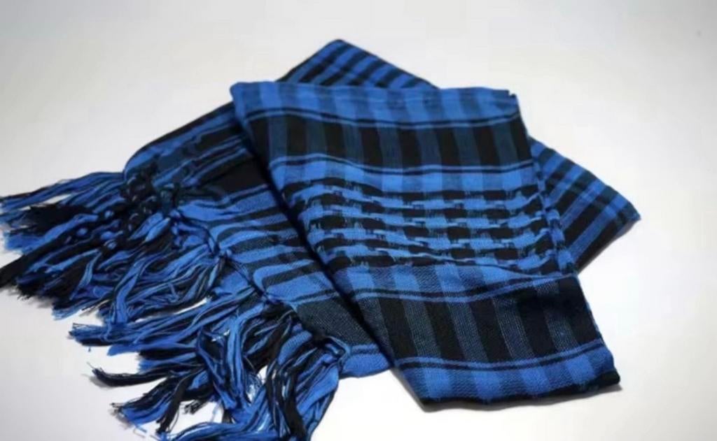 Arafat, plo, sjaal blauw/zwart - PLO sjaal, biker, rocker, Kleding | Dames, Mutsen, Sjaals en Handschoenen, Nieuw, Sjaal, Maat 46/48 (XL) of groter