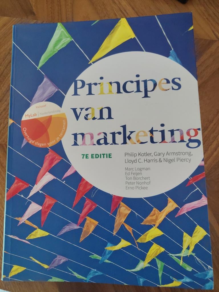 Principes van marketing 7e editie - Kotler, Armstrong, Ophalen of Verzenden, Zo goed als nieuw, Economie en Marketing, Philip Kotler, Gary Armstrong