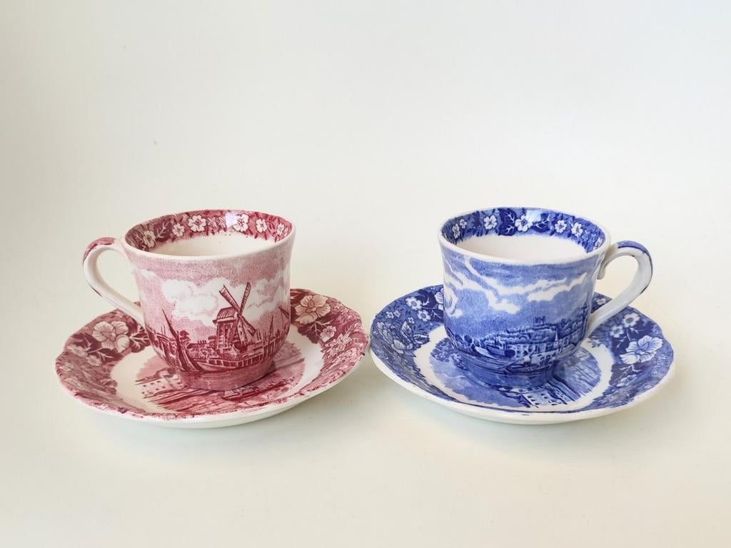 Palissy Pottery England View Near Greenwich 2 setjes, Antiek en Kunst, Ophalen of Verzenden