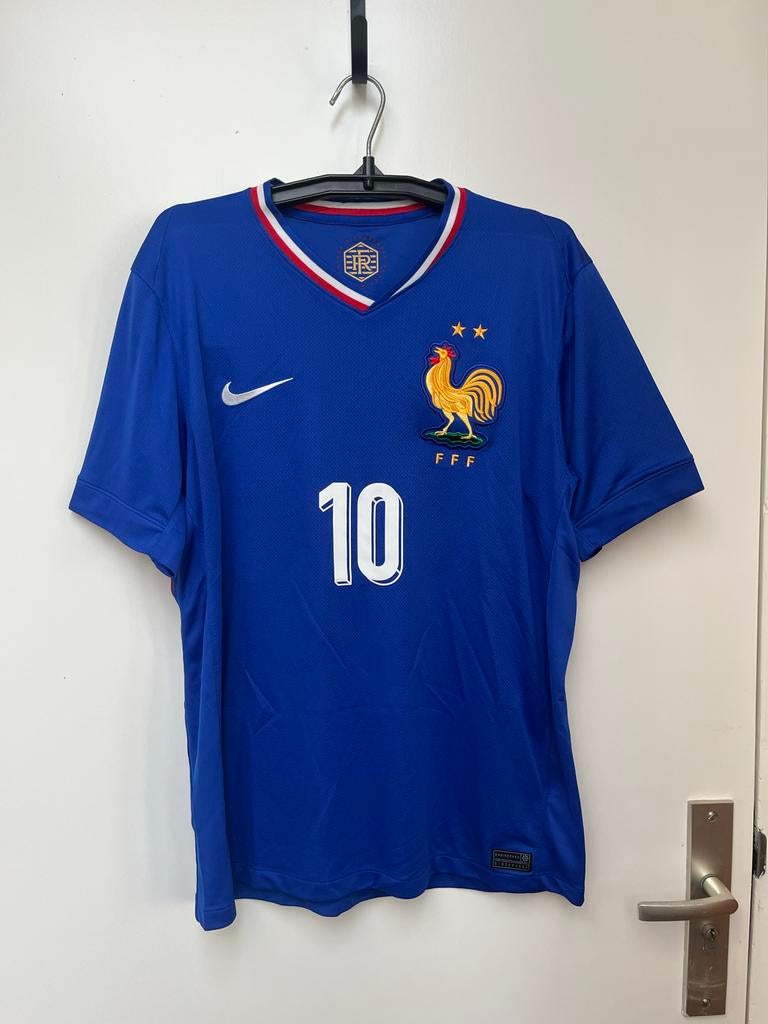 Frankrijk EK 2024 shirt Mbappe - Maat L, Kleding | Heren, Ophalen of Verzenden, Zo goed als nieuw, Maat 52/54 (L), Blauw