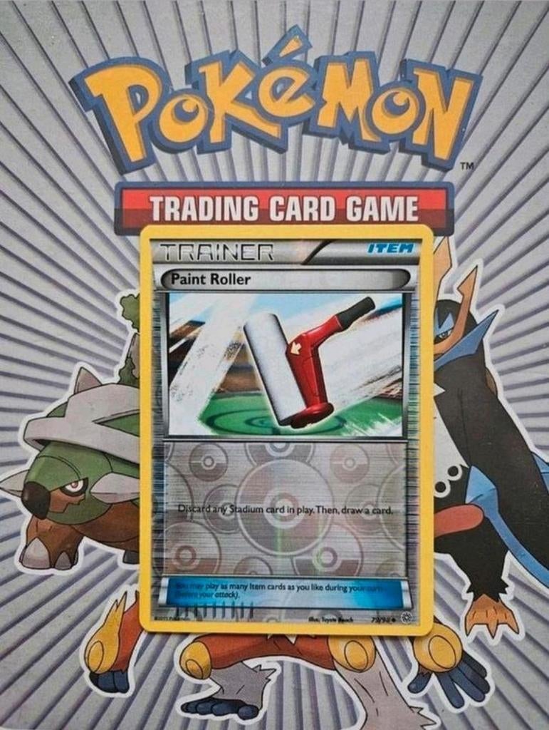 Paint roller 79/98 XY Ancient origins set reverse holo kaart, Ophalen of Verzenden, Gebruikt, Losse kaart, Foil