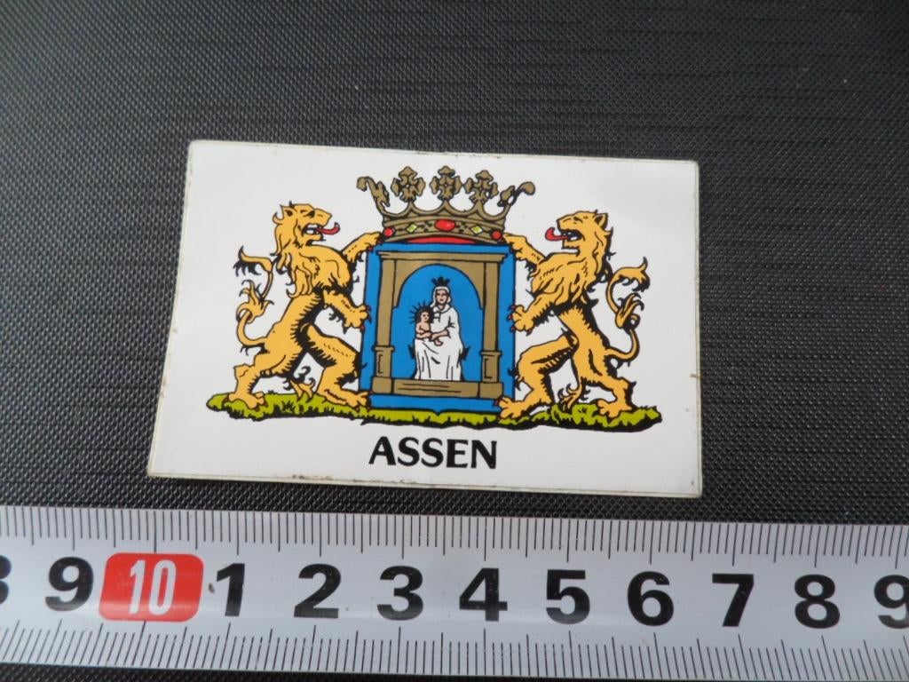 sticker gemeente wapen assen, Ophalen, Zo goed als nieuw