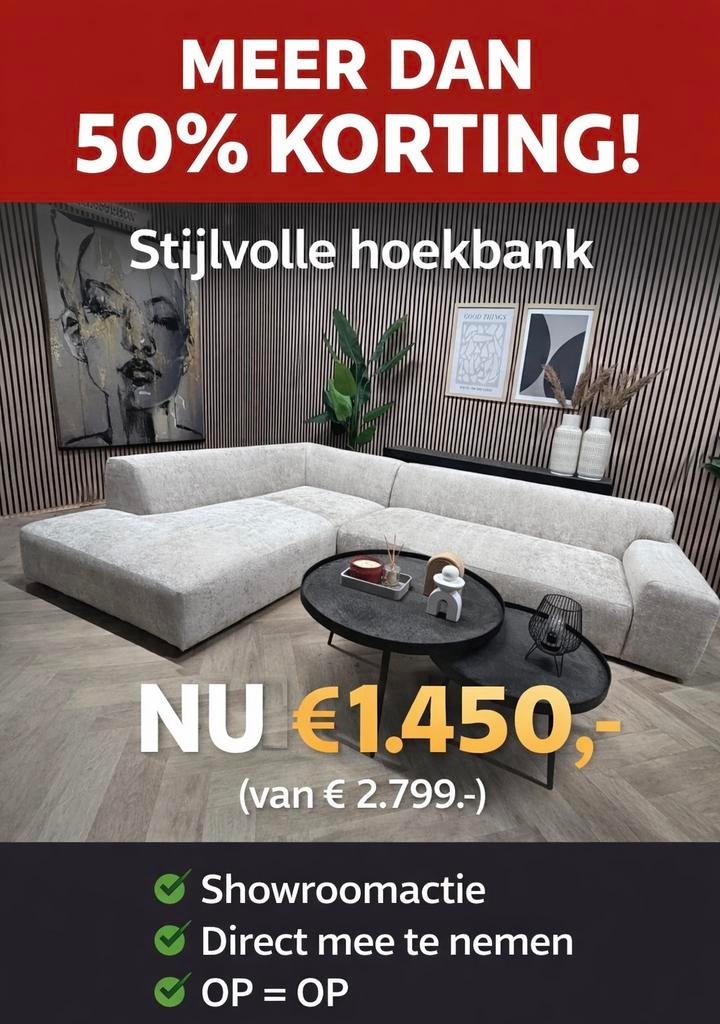 NIEUW | Luxe Modulaire Japandi Hoekbank - Beige - 315 x 225, Huis en Inrichting, Banken | Bankstellen, -, -, Hoekbank, Ophalen of Verzenden