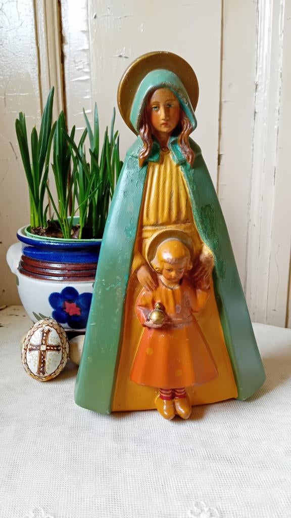 Beeld Maria met kindje Jezus van Praag, Antiek en Kunst, Antiek | Religie, Verzenden