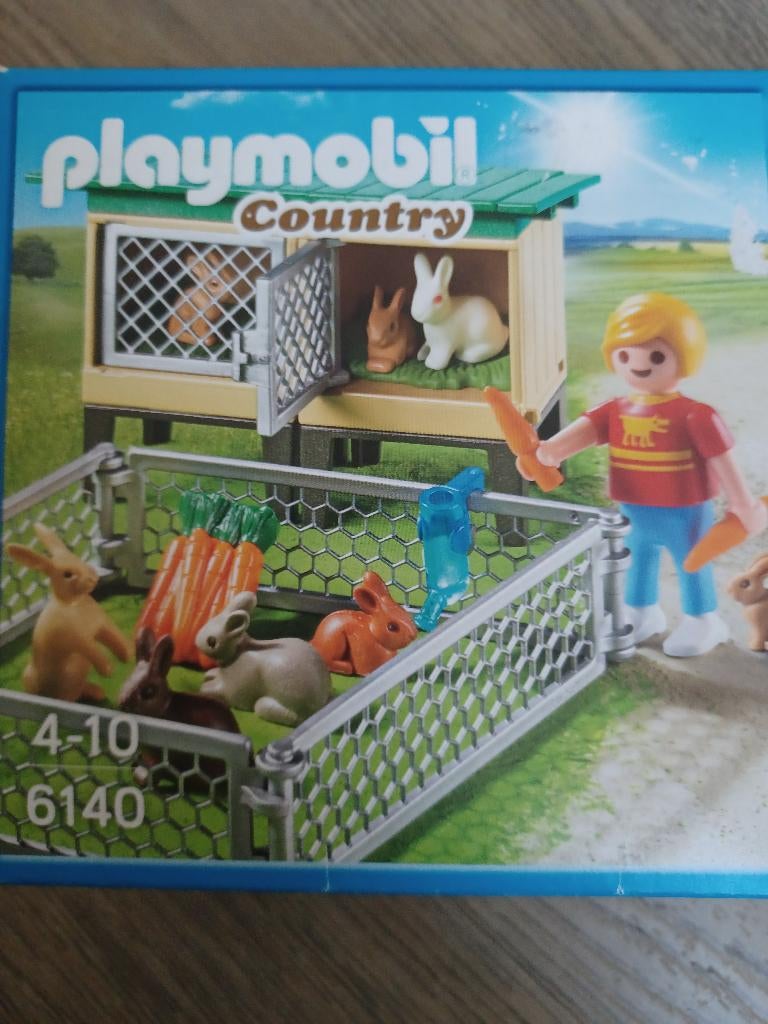 Playmobil Konijnenhok met buitenren - 6140, Ophalen of Verzenden, Zo goed als nieuw, Complete set