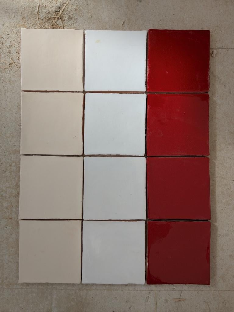 handvorm 13x13cm tegels diverse kleuren, Doe-het-zelf en Verbouw, Tegels, Ophalen, Nieuw, Minder dan 20 cm, Minder dan 20 cm