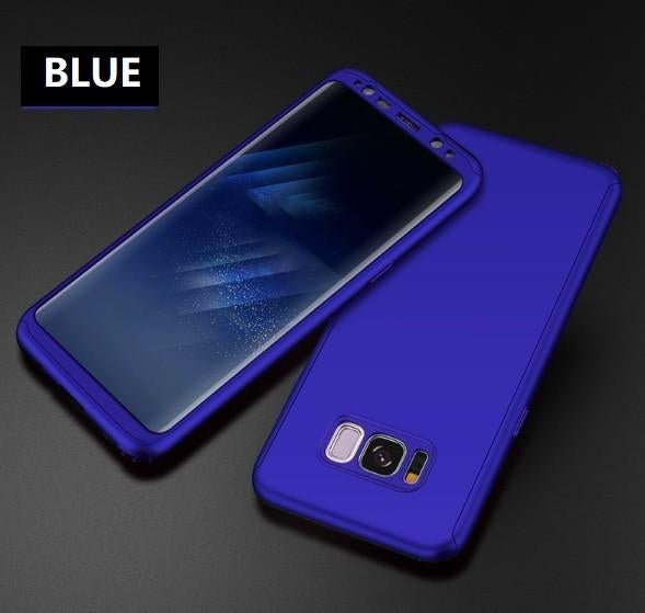 360-graden Frosting Beschermhoesje Set voor S8 Plus _ Blauw, Verzenden, Nieuw, Overige modellen, Hoesje of Tasje